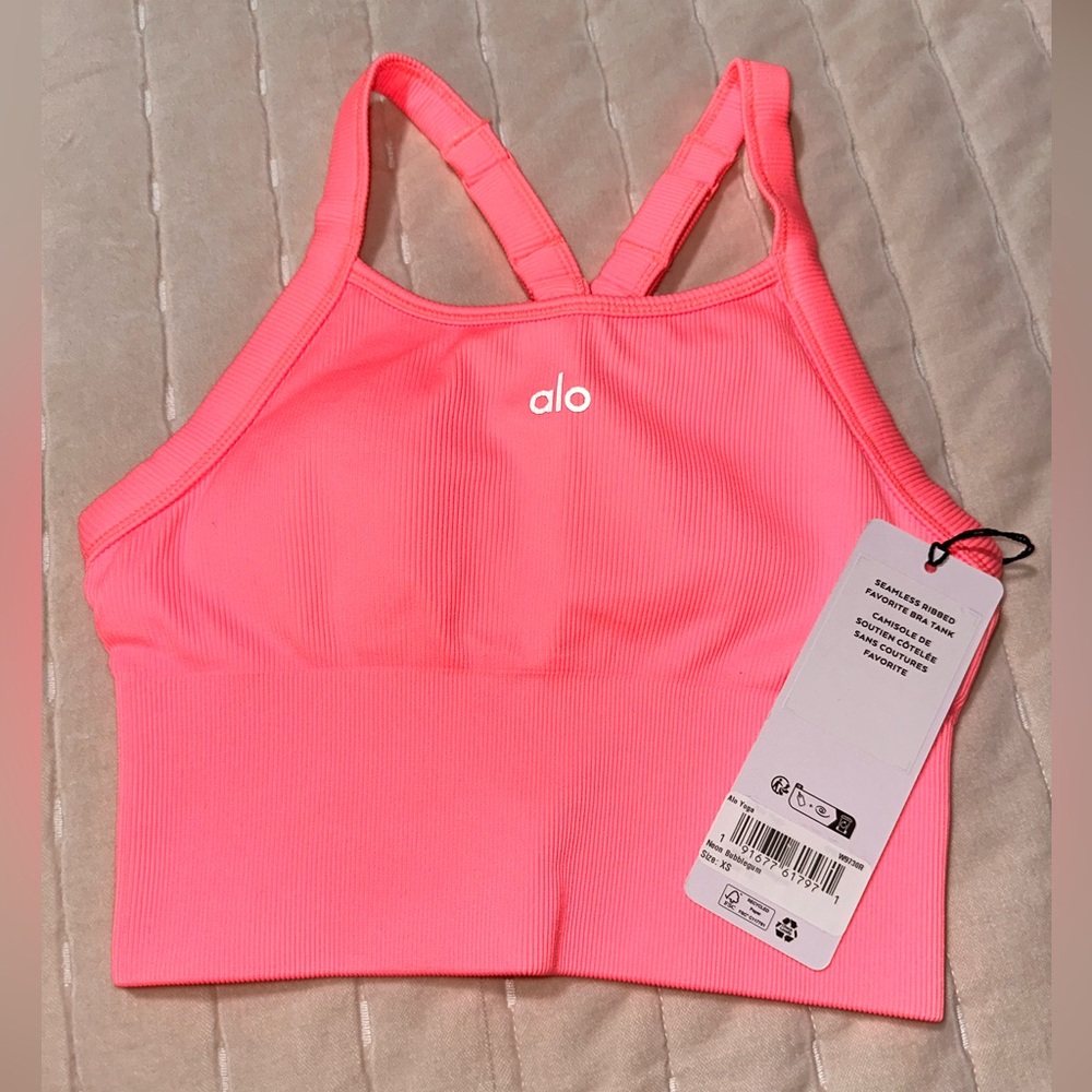 🆕 Bubblegum Pink Seamless Ribbed Bra Tank 🆕